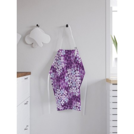 Apron kitchen with a photographic priorter "Bright lilac", adjustable, size OS-1