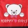 Apron Children's Ethel Bear 44*60cm, col. red, 100% p/e