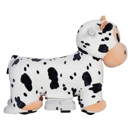 Children's electric car Farfello "Cow", white color-2