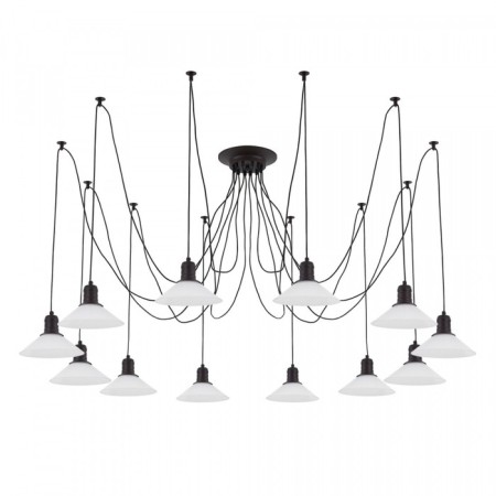 Suspended Citilux "Edison" CL451122, 12X75W, E27, Black Color-9