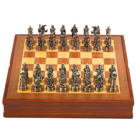 Souvenir chess "Knights", h King-7 cm, pawns-6 cm. D-2 cm, 36 x 36 cm
