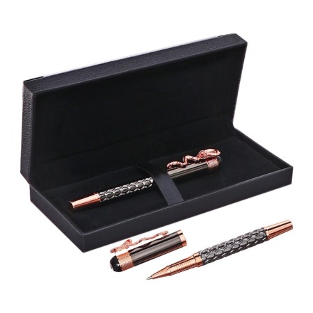 Handle Gift Roller in the leatherette case Case Snake Gold/Bronze