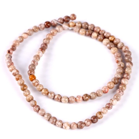 Beads made of natural stone "Sand Agat" set 90 pcs., Size 1 pc. - 4 mm-4