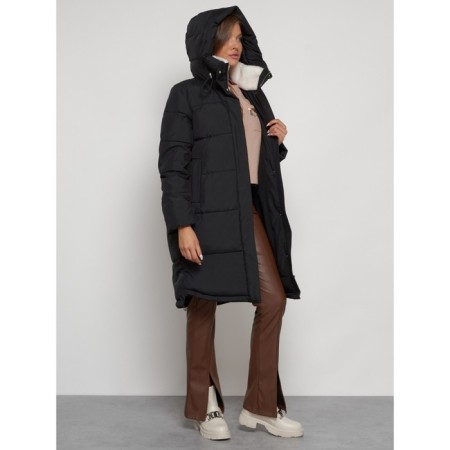 Coat insulated winter female, size 54, black color-20