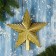 Tip "star" relief shine, 18x18 cm, gold