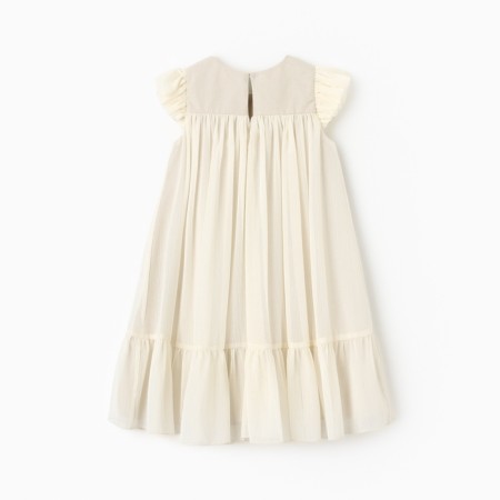 Платье для девочки MINAKU: PartyDress, цвет молочный, рост 122 см-6