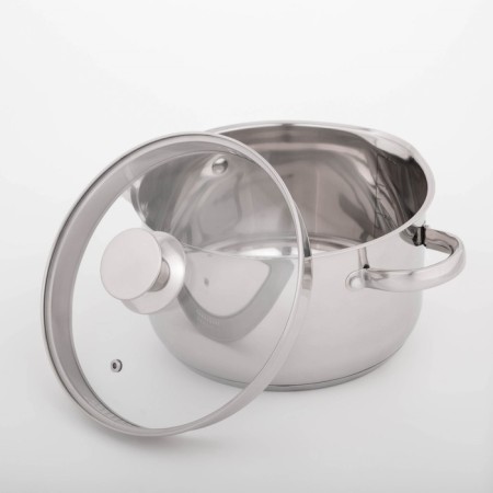 Magistro Klimena stainless steel pan, 4.6 l, lid-durtered, plum nose, capsule, induction-1