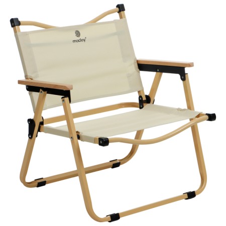 Folding chair, 53 x 47 x 63 cm, up to 120 kg, beige color-4