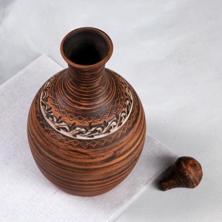 Snoof "Kelin", potter, Angob, red clay, 2.2 l, mix-2
