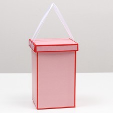 The box is folding, red, 14 x 23 cm