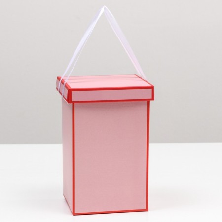 The box is folding, red, 14 x 23 cm