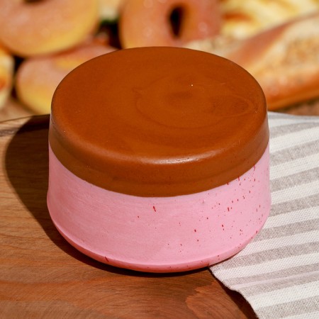 Antistress dummy "cotton cheesecake" 10x10x6cm, strawberry-2