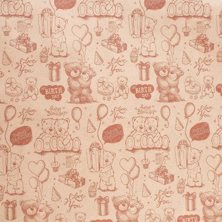 Paper packaging craft "Bear", 0.72 x 10 m, 70 g/m²-1