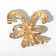Brooch "Lollows" with a bow, color in gold