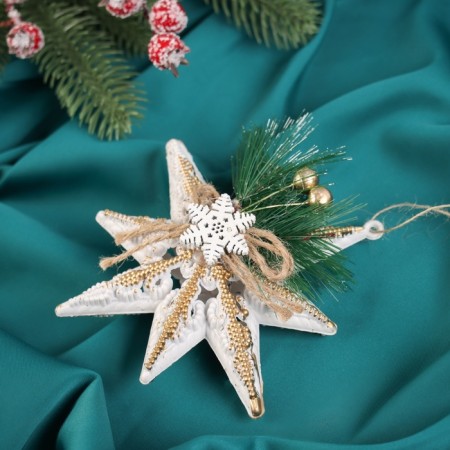 Decoration Christmas tree "Star of Happiness" 14x13 cm-1