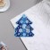Double mini-postcard "Happy New Year!" glitter, Christmas tree, 16.5x10 cm