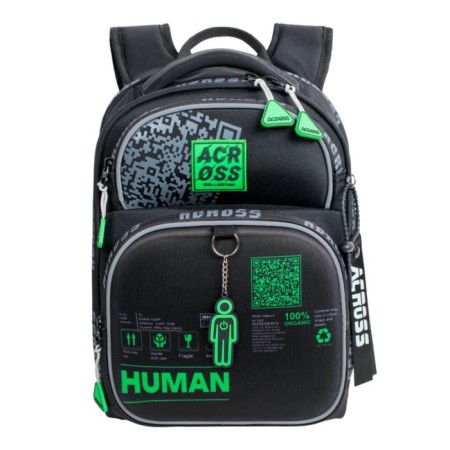 School backpack by Ergon. Spray Across 178 35*26*14 MAL + PEN, SECH CHER/ZEL 24-178-4