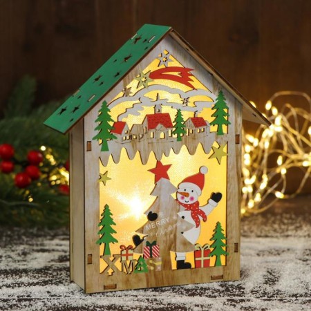 Figure New Year's light "Fun at the New Year tree" 15x18 cm-2