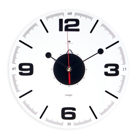 Walls wall, interior "style 1", silent, d-30 cm, pure dial transparent-3