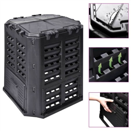 Composter, 68.9 × 68.9 × 83.9 cm, plastic, 360 l, Garden Composter