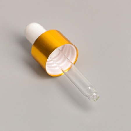 A bottle for storage, with a pipette, 10 ml, brown/gold color-5