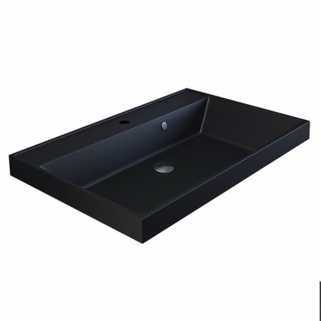 Sink uperwood Classic Quartz 70 cm, quartz, black matte, space-4