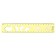 The ruler is flexible, plastic 20 cm, with stencils, mix