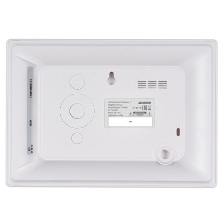 Digital photo frame Digma PF-743, 7 ", IPS, 1024x600, plastic, white-7
