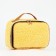 Cosmetic bag on lightning, with a lodge, yellow color