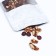 Package doy-pack, matte, white with the window, "leaves", 13 x 18 x 4 cm