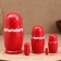 Nesting doll "Anastasia", burgundy dress, 5 doll, 16 cm