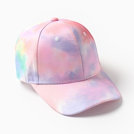 Cap for girls Minaku "Tie-Dye" Color Violet, river 52