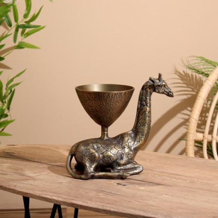 Giraffe dish aluminum 27x18x26 cm-4