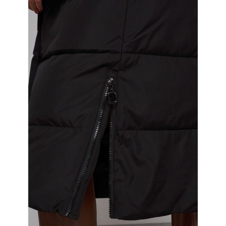 Coat insulated winter female, size 42, black color-14
