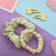 Hair Set "Militsa" 4 pcs (invisible 2 pcs - 4 cm, elastic band 2 pcs) stars, light green