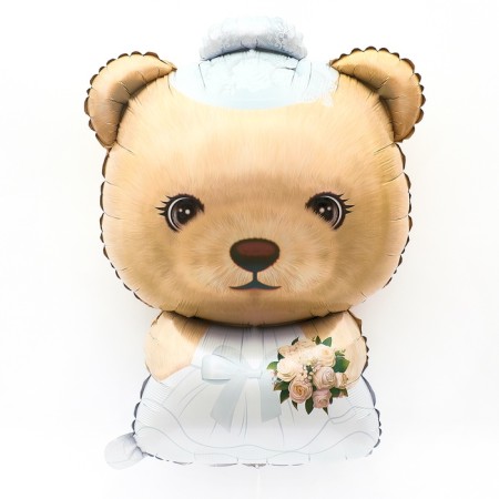 Foil balloon 32 "Bear in a dress", an animal figure