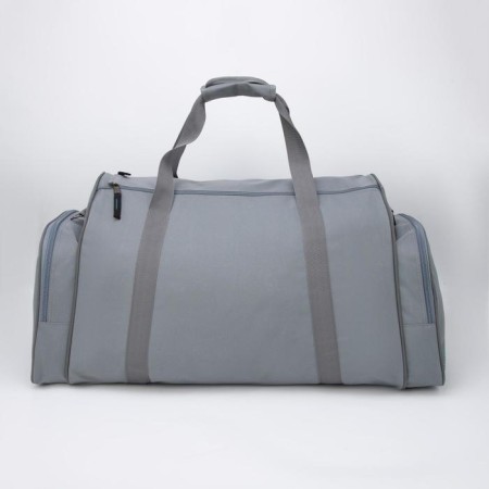 Sports bag with lightning, 3 outer pockets, gray/turquoise color-1