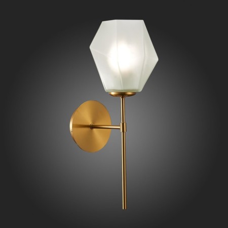 Wall lamp EVOLUCE. Sle205201-01. Terramo. 1x60 watts, E27, 15x41 cm, brass color-2
