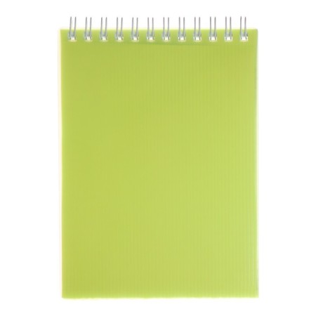 Notepad A6, 80 sheets of a cage, on the crest of Line Neon Yellow, plastic cover, micropercitual for separation