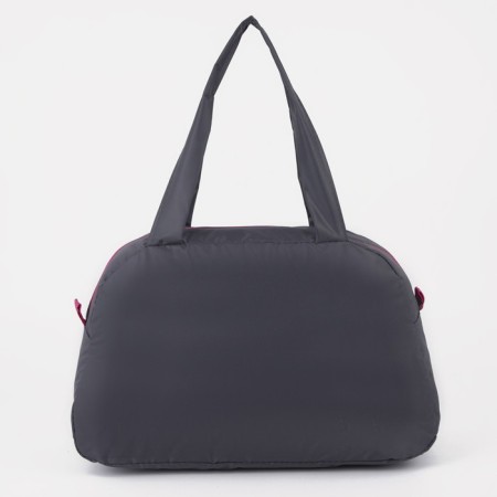 Sports bag with lightning, external pocket, gray/pink color-1