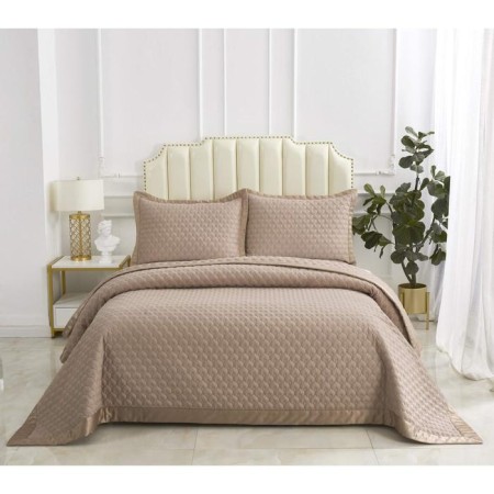 A set with a bedspread "Roxalana", size 230x250 cm, 50x70 cm - 2 pcs, the color of Mokko