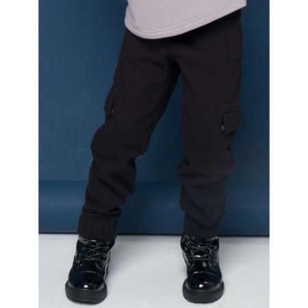 Pants for girls, height 104 cm, black color
