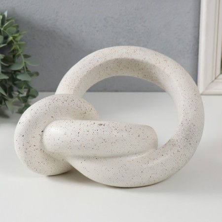 Polystone souvenir "Abstraction. Note" White with black interspersed 20x18x11.5 cm