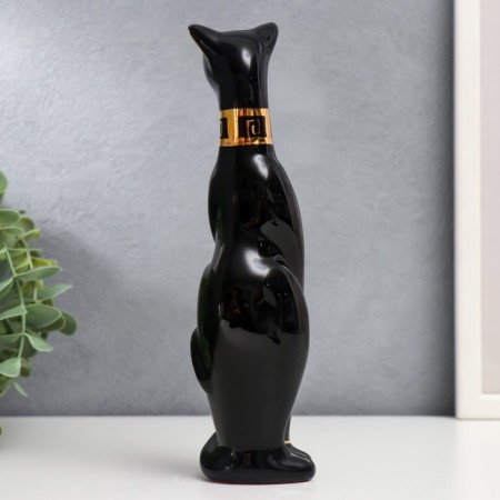 Souvenir Ceramics "Egyptian cat, black" 21x5x6 cm-3