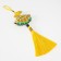 Suspension Textile "Lotus" yellow 2x10x29 cm