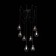 Suspended EVOLUCE lamp. SL192.303.08. RETE. 8x60 watts, e27, 16 cm, black color