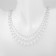Beads with pearls "Olympia" trio, color silver, 45cm