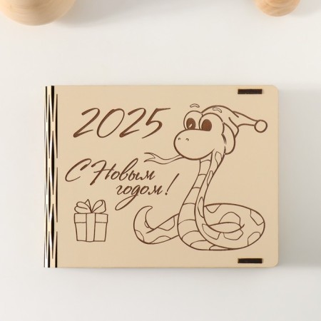 New Year's box "Snake in a hat" 15x12x2 cm-1