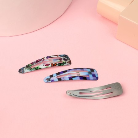 Invisibility for hair "Selena" (set of 6 pcs) Forest fairy tale, 4.5 cm, mix-1
