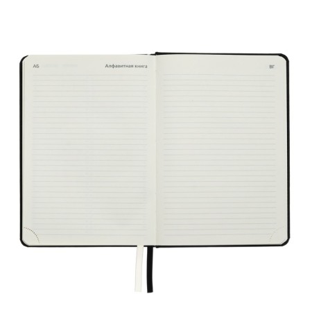 Leduced Diary A5, 160 sheets, Devente.emblem, firm cover of artificial leather with foam rubber, lies, block 70 g/m2, black-8